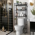 YBING Over The Toilet Storage Rack 3 Tier Bathroom Organizer Black - Image 5