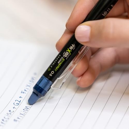 Miniatura 21 de Pilot, FriXion Synergy Clicker - Bolígrafos de tinta de gel retráctiles, borrables, recargables, punta extrafina de 0.020 in, paquete de 10, varios