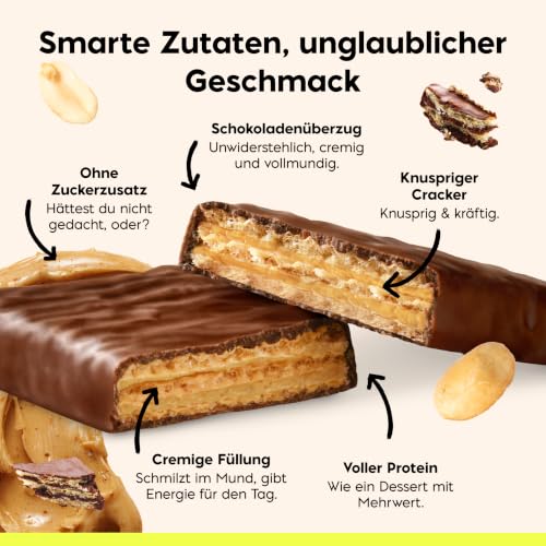 N!CK'S Protein Wafer Riegel Erdnussbutter, 24x40g – Ansicht 3