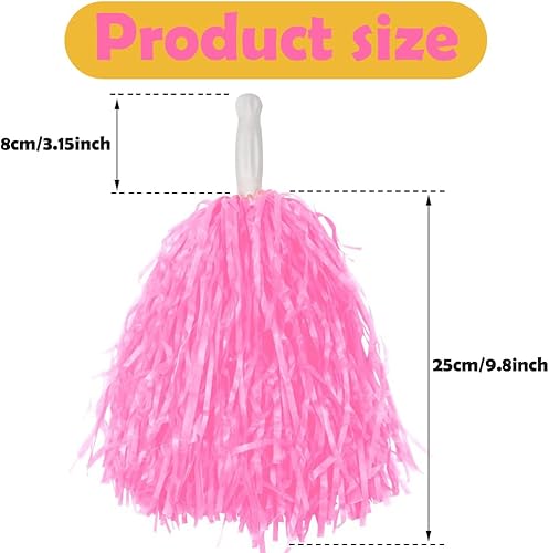 Miniatura 3 de Hooshing 12 pompones de plástico con asas para niños y adultos, fiesta en equipo, baile, animación, 12 unidades  24 unidades