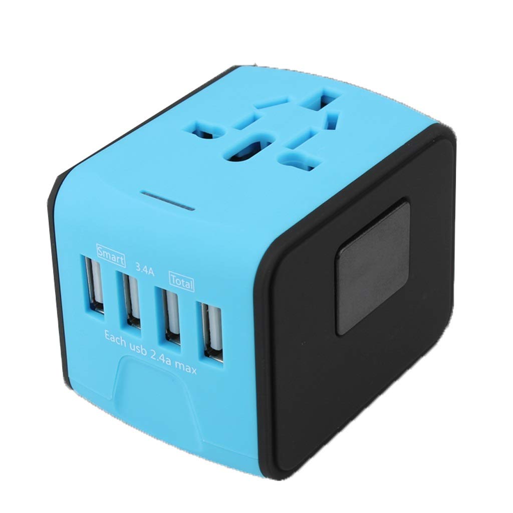 Caricabatterie di carica internazionale, adattatore di viaggio in tutto il mondo, spina di conversione di tipo C universale, molto adatta for il viaggio ( Color : C , Dimensione : 4usb(5.5*6.5*5cm) )