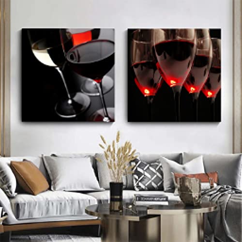 Impression sur toile vin rouge 80x80cm toile tendue haute définition pour bistrot