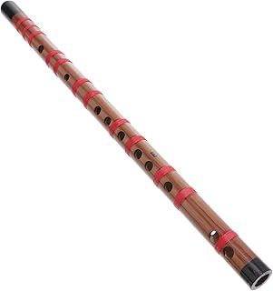 Milisten Wood Flute Authentic Chinese Wooden Bamboo Flute Traditional Chinese Musical Woodwind Instrument Key of E for Kids Adults Music Learning Practice Instrument