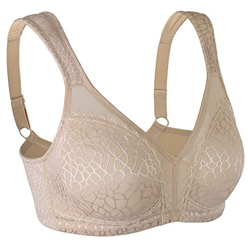 Image of Lemorosy Comfortable and Double Support Bra (34DD, Toffee)