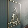 Gouden vrouwelijke Wall Decor Set, minimalistische naakt één lijn kunst, vrouwelijk lichaam Wall Art Acryl schilderij…