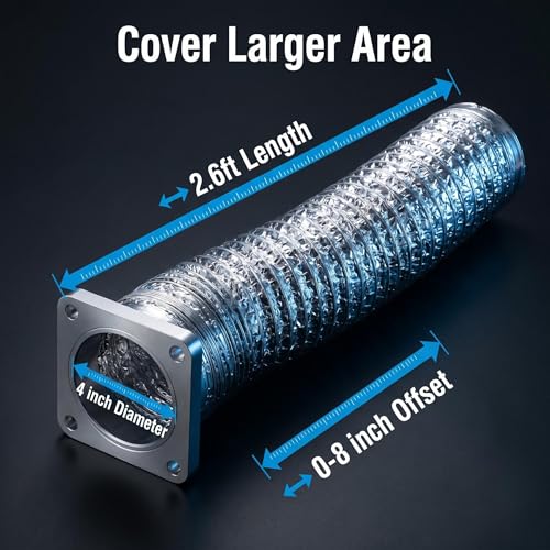Image of Magnetic Dryer Vent Coupling Kit DV180 Airtight Seal，2.6ft 4 inch Duct and two Clamps for Tight Spaces | Quick Connection and Disconnection, Quick-Installation, Improves Airflow & Safety