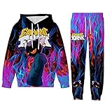 Naegino Youth Games Pullover Hoodie Suit 2 Piece Outfit Fashion Sweatshirt Set for Boys Girls S