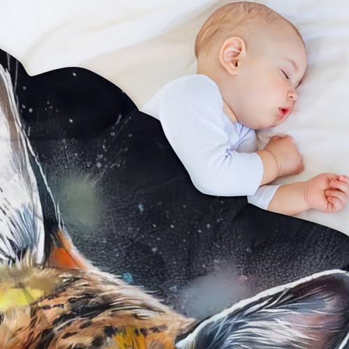 Manta de forro polar de gato 100x130 cm suave para cama y sofá 4