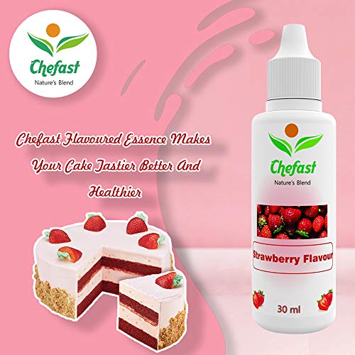 Image of Chefast Pack of 3 Baking Essence Flavour of Black Currant , Butter Scotch , Strawberry for Cake, Ice-Cream,Milkshakes- 30ML ( Use 2-3 Drops Essence for 250 Grm Cake) This is Flavour only, Not a Color