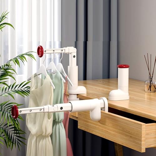 Euthymiaze 2 Pack Clothes Drying Rack for Travel Retractable Bar Laundry Hanger Portable Collapsible for Student Accommodation, Travel,Car,Suitcase (1)