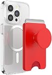 PopSockets PopWallet: Phone Grip and Wallet for Cards, Removable, Black
