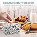 Lesser & Pavey British Designed Ceramic Butter Dish with Lid | Large Butter Dish for All Types of Kitchens | Butter Dishes for All Sizes of Butter
