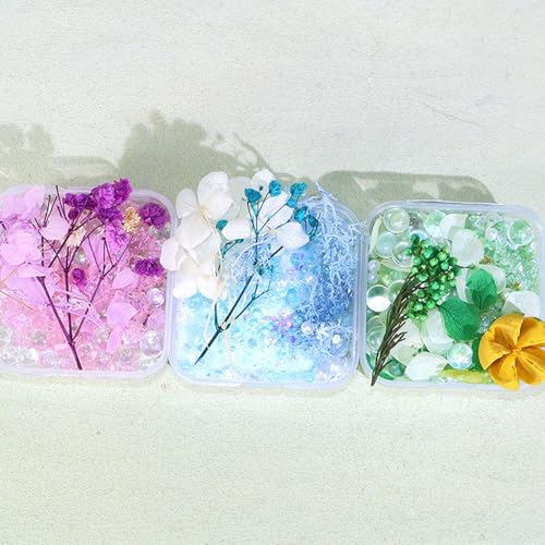 Decoración con flores secas en resina de 30g miniatura 7
