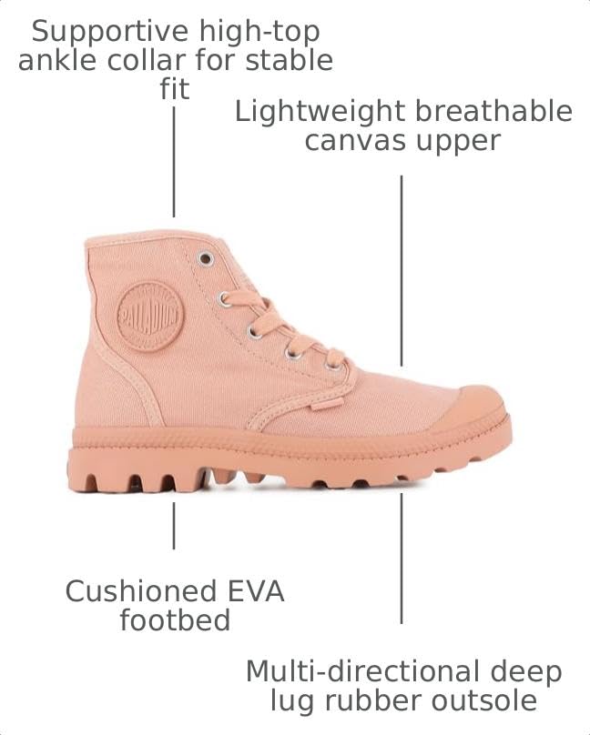 Image of Palladium Women's Pampa Hi Canvas Combat Ankle Boots | Casual Boots