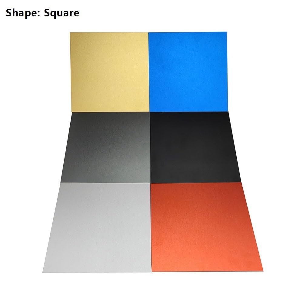 Flat Mental Aluminium Alloy Panel, 2pcs Side Sandblasted Color Aluminum Plate 100/200/300mm, 1mm Thickness Anodized Aluminum Sheet for Flat Sheets(Blue,1.0x100X100mm)