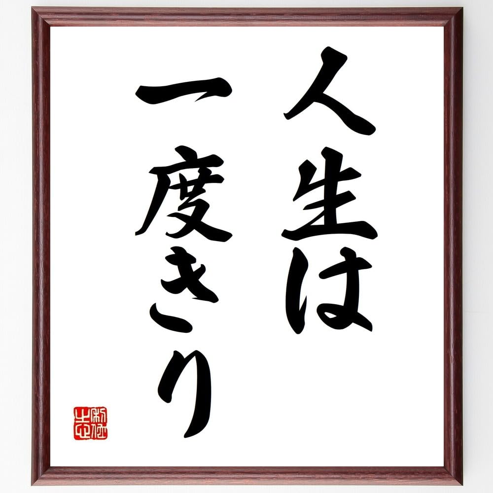 人生 一度 きり