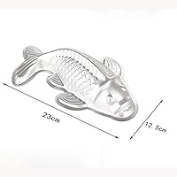 Vista 2 de 3D aleación de aluminio carpa pastel bakeware, fondant pastel decoración bakeware, molde de pastel en forma de pez (9 pulgadas)