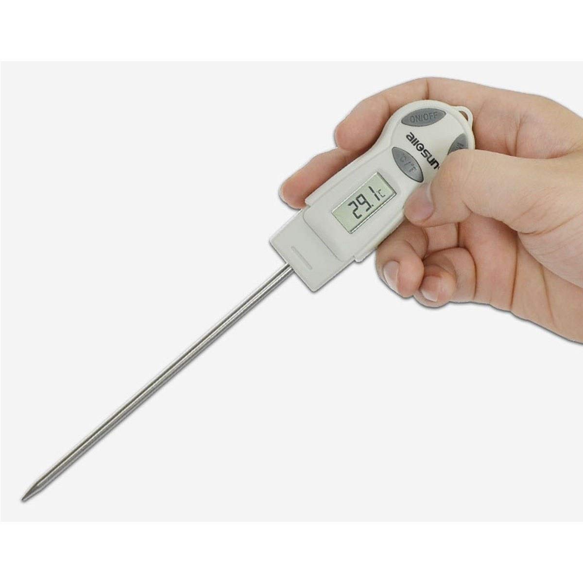 XINGYU Tipo de sonda Termómetro de Temperatura de Aceite de Alta precisión, Medición precisa de la Temperatura del Agua, Termómetro electrónico de sonda de Acero Inoxidable, Tipo de plu