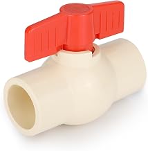 (Pack of 10) EFIELD 1/2-inch CPVC Slip Ball Valve, Solvent x Solvent, For Hot, Cold and Potable Water, 1/4-Turn Handle,(CPVC001-10)