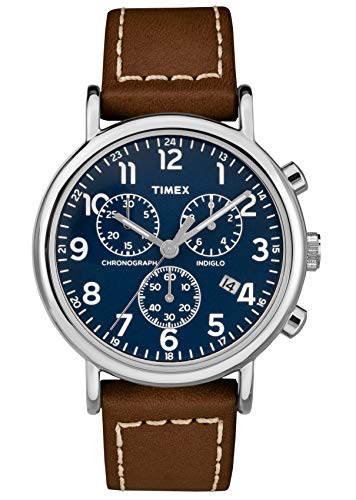 Preisvergleich Produktbild Timex Herren Chronograph Quarz Uhr mit Leder Armband TW2R42600