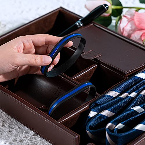 Pulsera de silicona línea azul para apoyo policial miniatura 3