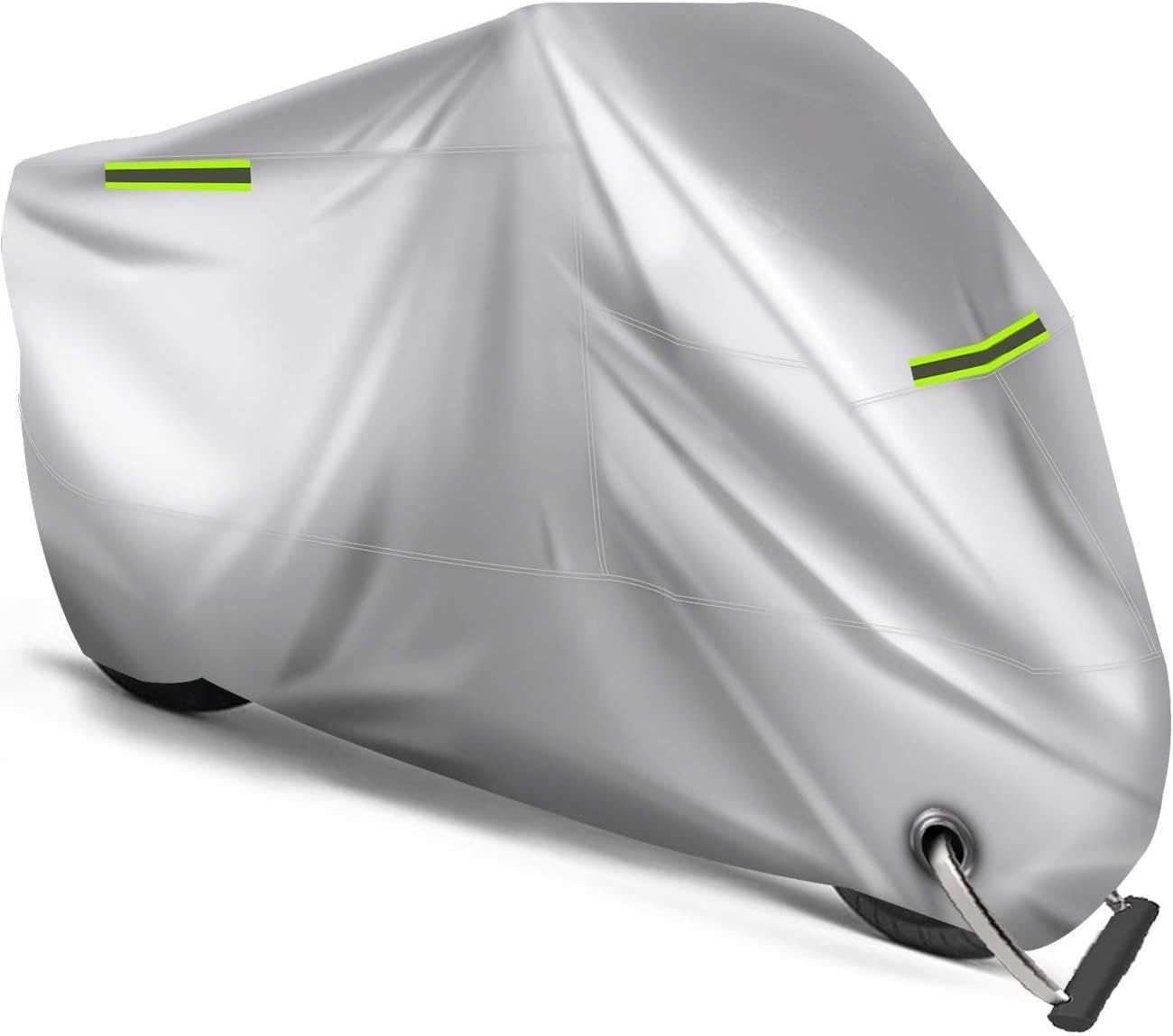 Funda Moto para Suzuki DR150 2021, Cubre Moto Exterior Impermeable Proteccion Nieve Antipolvo, Funda Protectora para Motocicleta con Tiras Reflectantes