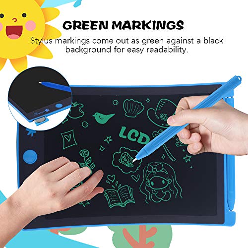 Sunany LCD Writing Tablet 8.5-Inch Toddler Doodle Board Drawing Pad, Electronic Drawing Tablet with Lock Function, Educational and Learning Toys for Kids at Home and School (Blue)