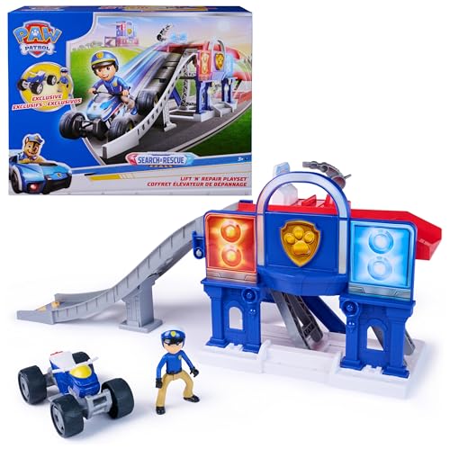 Paw Patrol - Pat Patrouille - Elévateur De Dépannage Search & Rescue Mission Détective - Avec Ryder - Voiture Figurine À Collectionner - Pat Patrouille...