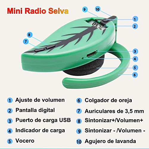 Yonars Mini FM Radio Klein Mittelwellenradio mit Exzellentem Empfang, mit Signalanzeige, Kopfhörer, Pocket-Walkman-Radio… - Image 5