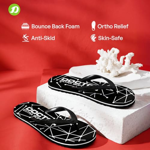 Image of DOCTOR EXTRA SOFT Women's Orthopedic and Diabetic Comfort Ortho Care, Bathroom Rubber Flip-Flops and House Slipper [OR-D-02]