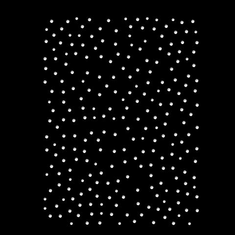 6 Pcs Dot Dot Patch Hotfix Rhinestone Iron on Patches Crystal Decals for Women Men Clothing Embellishment (White)