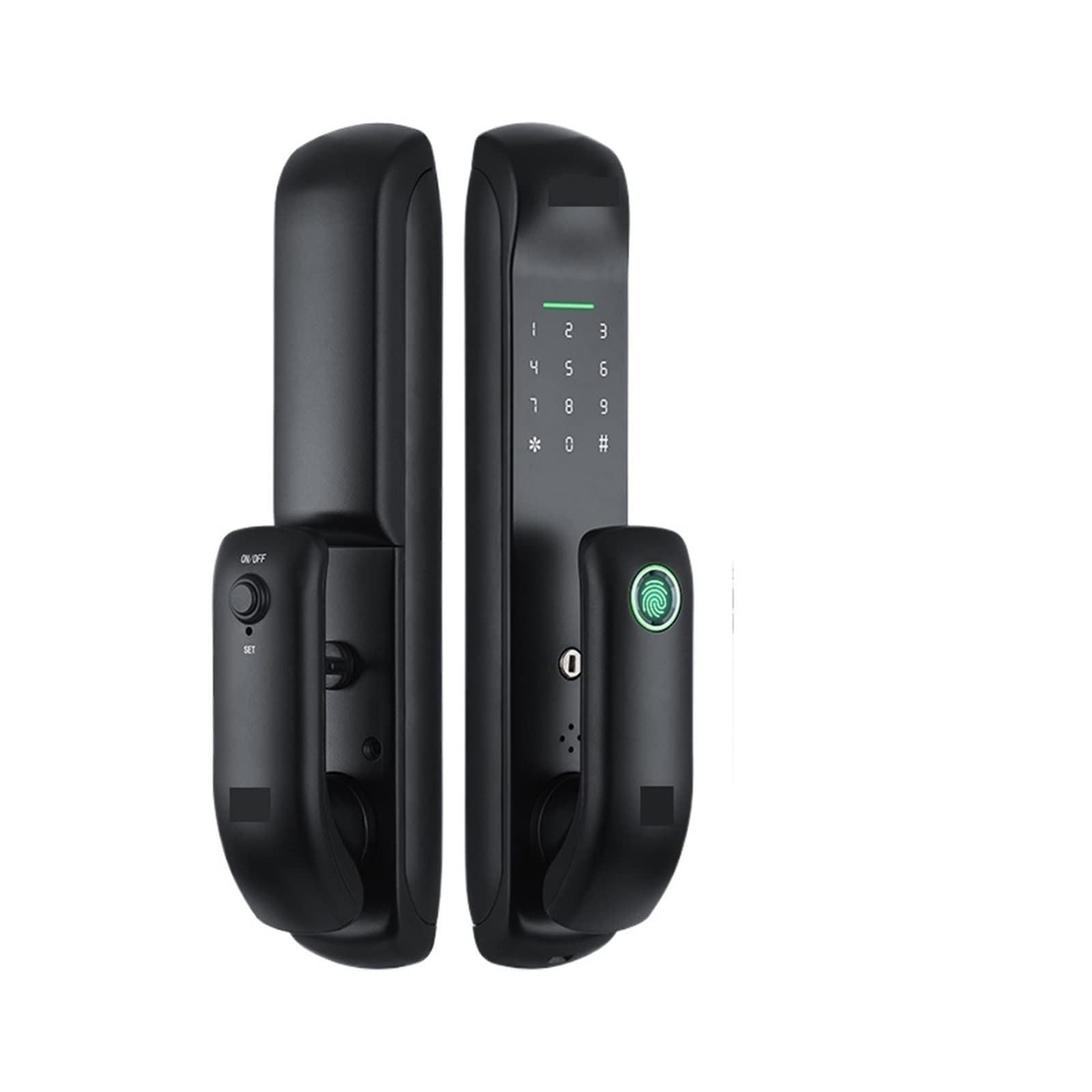 Inteligentny zamek, Elektroniczny czytnik linii papilarnych biometryczny panel matowy cyfrowy inteligentny zamek do drzwi TUYA lub TTLock APP hasło karta elektroniczna bezpieczeństwo(TUYA (wifi))
