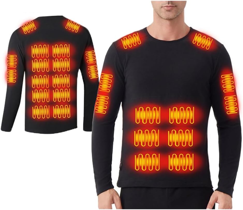 Men's Heated Underwear Underwear Tops, 26 Areas USB Heating Jacket Winter Hiking Skiing Shirts