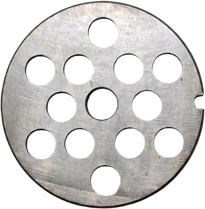 1 Pack #22 Meat Grinder Plate Disc Blade, Reversible Use Cutting Disk with Outer Diamter 3-3/16" 81mm Meat Discharging Outlet Hole 1/2“ 12mm (Coarse Grinding)
