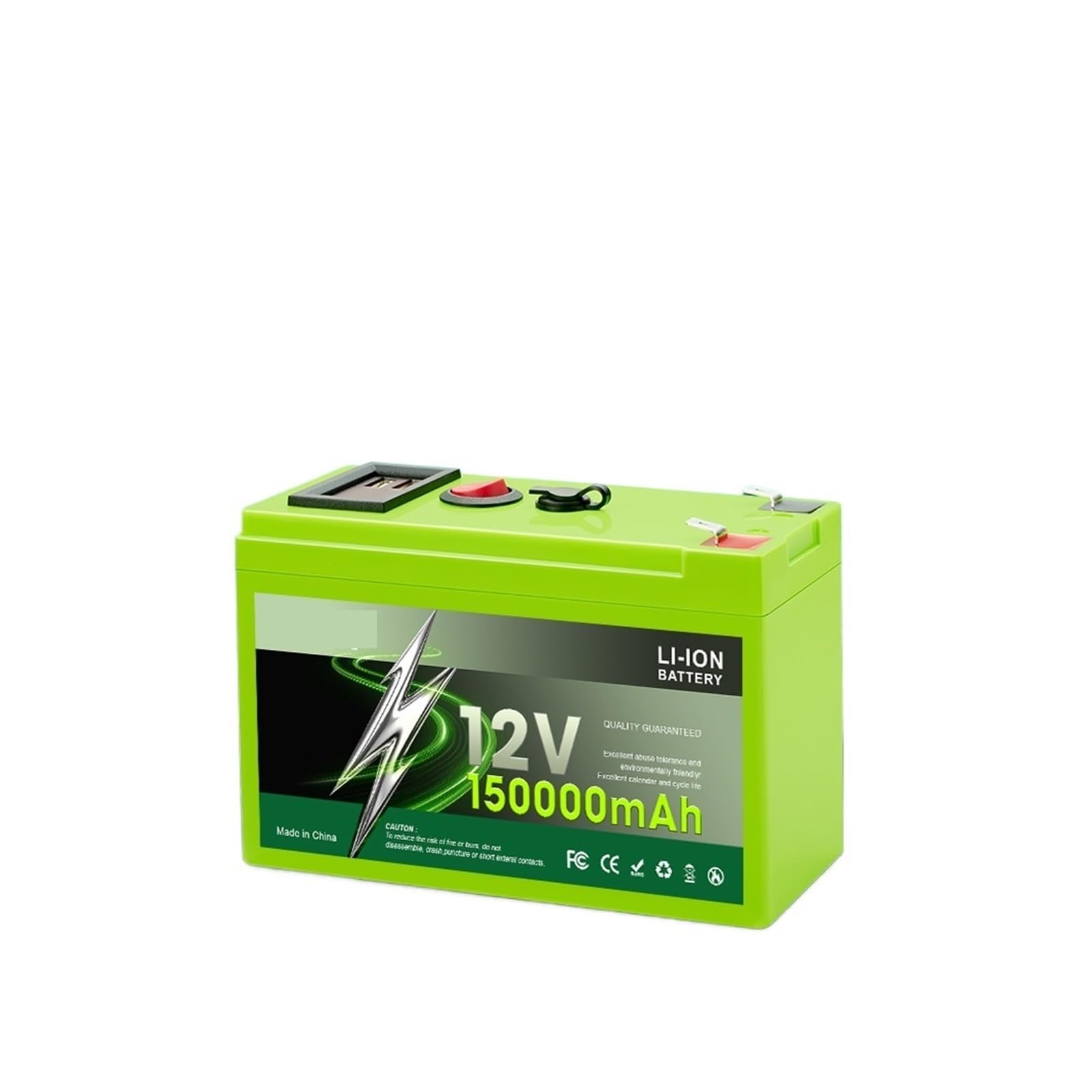 Batería De Litio De 12 V 150 Ah LiFePO4 4000+ Ciclos Profundos BMS Incorporado