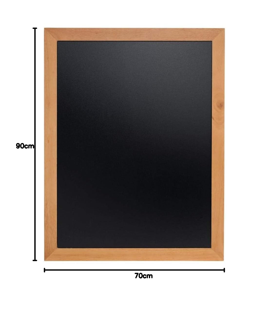 SECURIT - Pizarra de Pared Universal - 70 x 90 cm - Teca | Marco de Madera Dura - Resistente a Rayos UV - Antiarañazos - Kit de Montaje Incluido