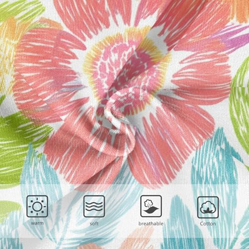 Girls Underwear Toddler 2t Cotton Panties Little Girl Animals Briefs Undies Kids Colorful Flowers Sketched Loose3