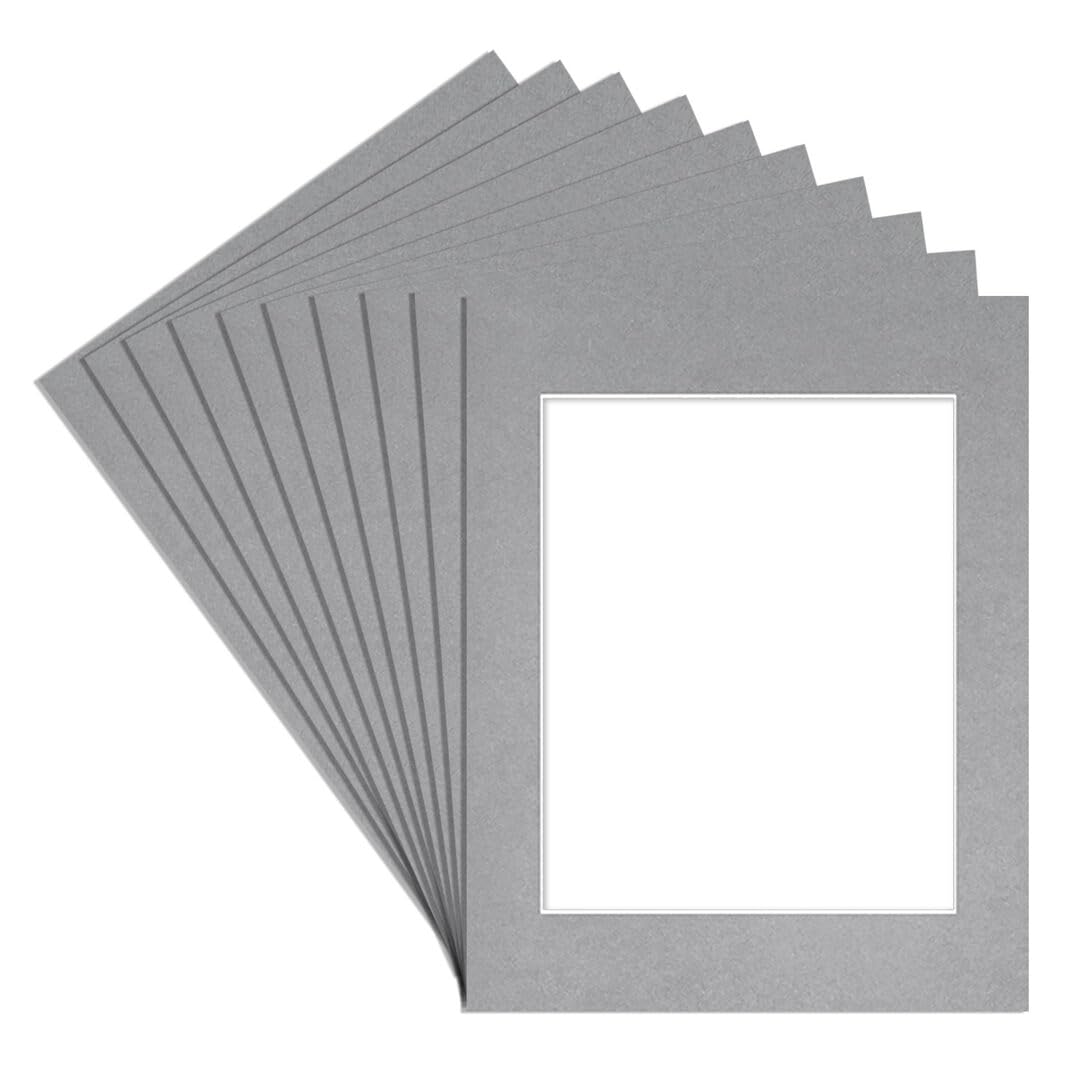 Alison Kingsgate 14X11 Silver Picture Mount - 10X8 Aperture - Pack 10 — image 1