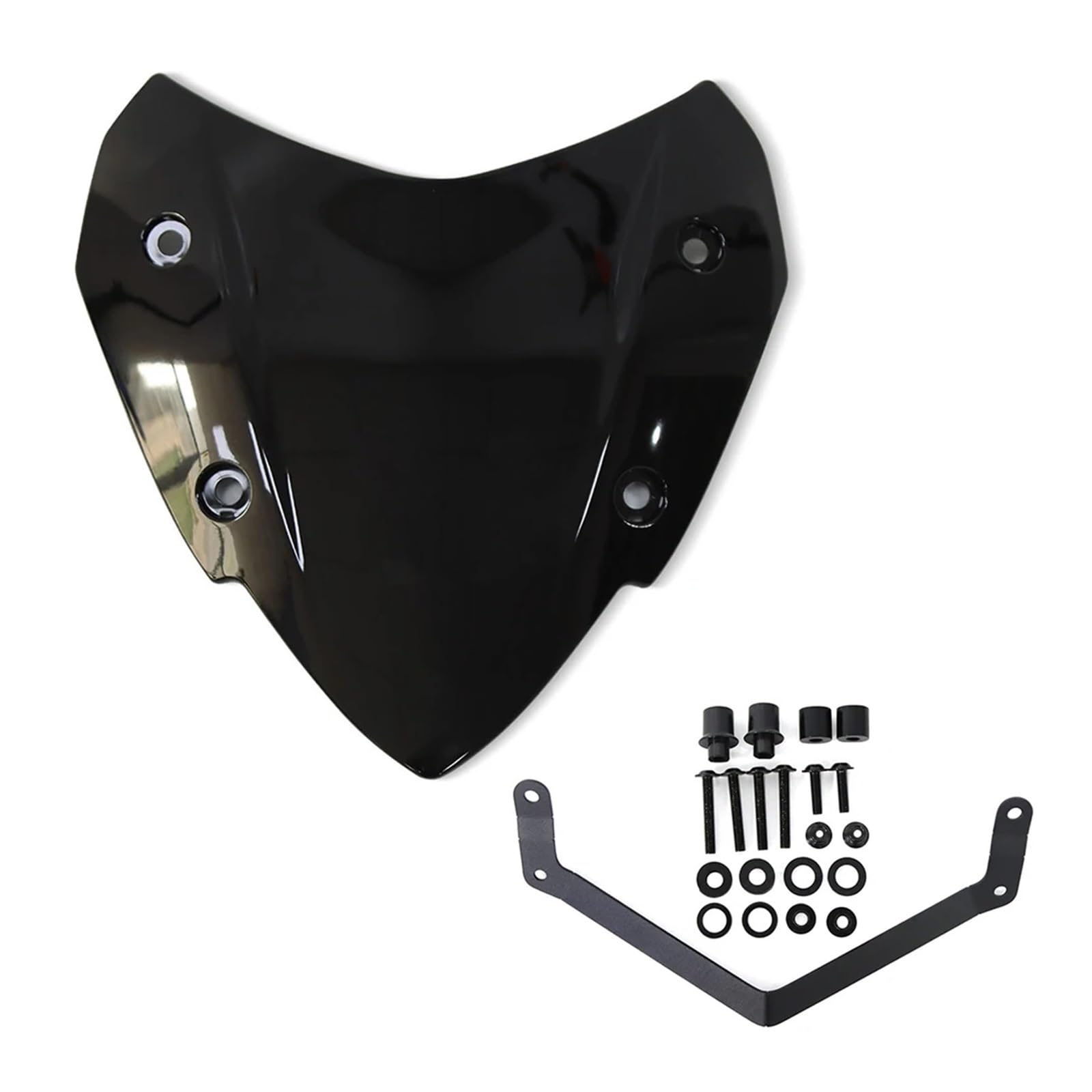 Przednia szyba motocyklowa Motocykla Sportowego Pasuje Do YAMAHA Tricity 300 Tricity300 2020-2025, Deflektory Przedniej Szyby Viser Visor powietrzadeflektor(Black)