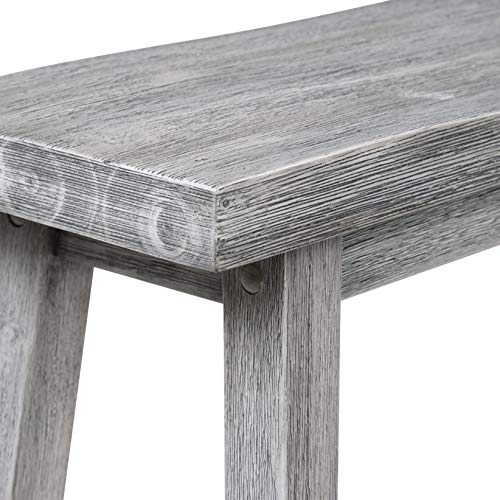 Image of Boraam Sonoma Counter Height Backless Bench - Storm Gray Wire-Brush