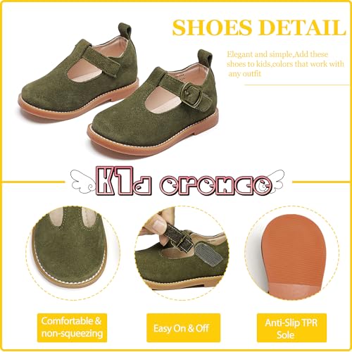 Image of Kiderence Toddler Girl Mary Jane School Uniform Dress Shoes Oxford Flats | Wide Toe Box Great Comfort for Student Shoe and Flower Girl Shoe for Wedding, Parties, Church