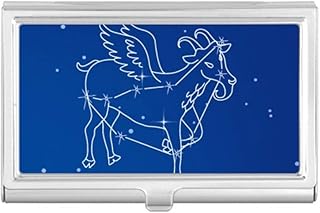 Star Universe Capricorn Constellation Pattern Business Card Holder Case Pocket Box Wallet