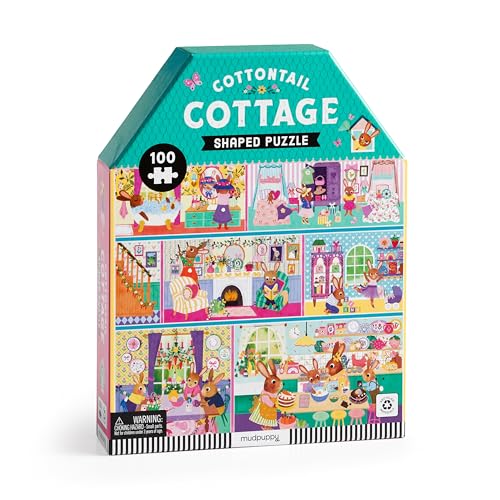 Cottontail Cottage 100 Piece House Shaped Puzzle