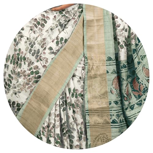 Image of MIRCHI FASHION Women Saree Cotton Silk Batik Block Printed | Breathable Office Wear and Regular Use Sari with Blouse Piece