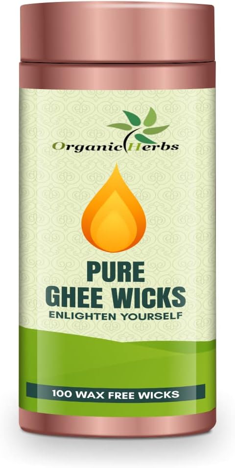 Pure Ghee Wicks for Pooja | Pure Ghee Wicks | Diya Batti Puja Batti | 100 Wax Free Wicks