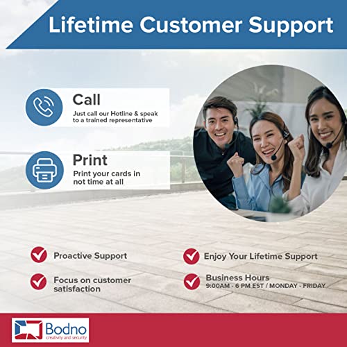 10 Pack - Bodno Premium CR80 30 Mil Graphic Quality PVC Cards