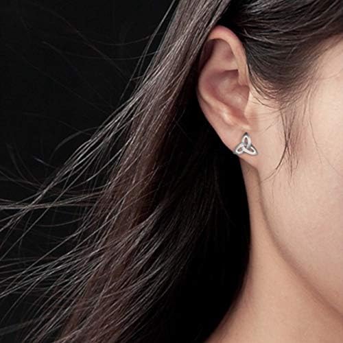 Alexander Castle 925 Sterling Silver Celtic Trinity Knot Triquetra Earrings for Women - Image 4