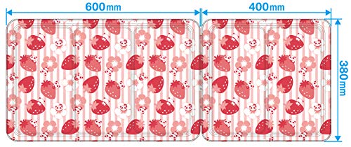 アルファミック レンジパネル 厚手 イチゴパンダ柄 約縦38×横102cm 1枚入