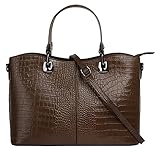 32 cm x 22 cm x 11 cm Cluty Sac à main Cuir & Made In Italy Femme cuir véritable  021168