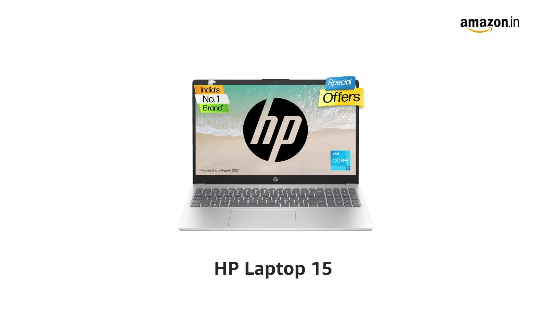 HP 15, 13th Gen Intel Core i3-1315U (8GB DDR4, 512GB SSD) FHD Anti